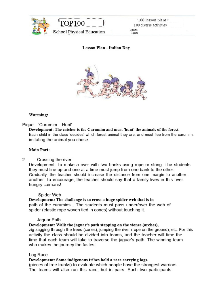Lesson Plan - Indian Day | PDF