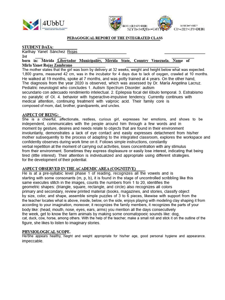 Integrated Classroom Reports S.B. | PDF | Individualized Education ...