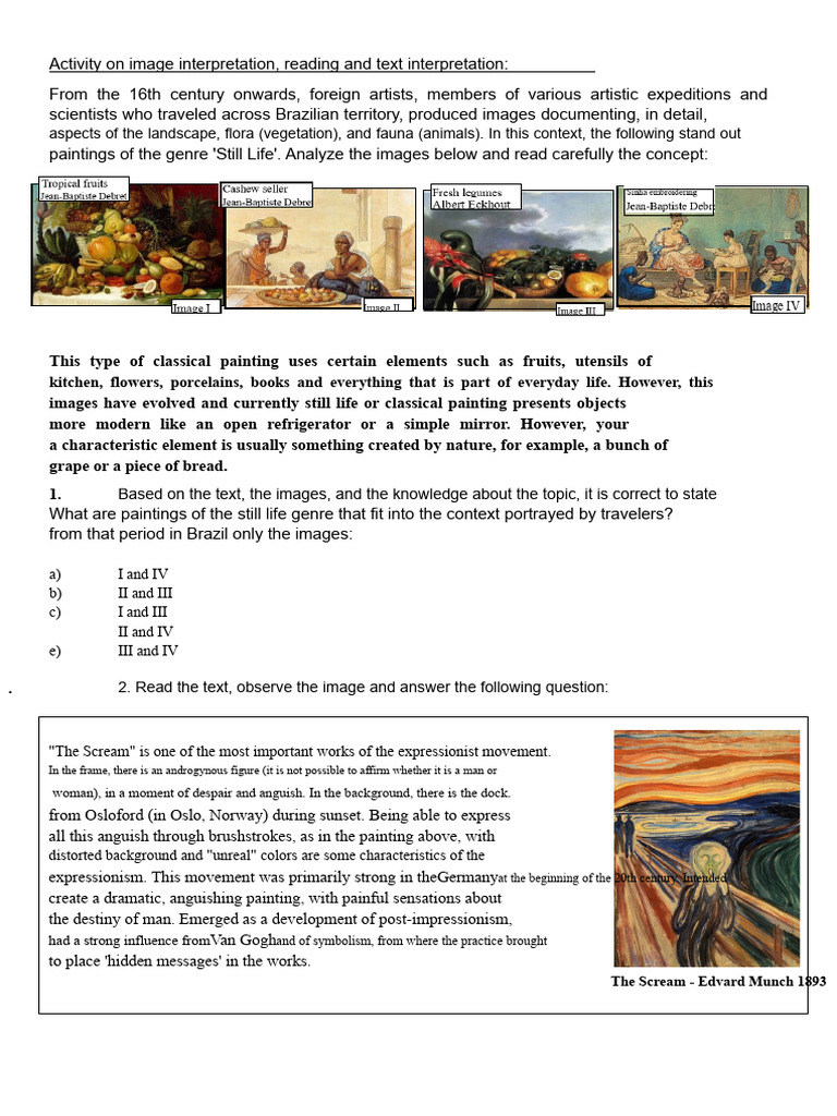 Brazilian Art: Still Life & Expressionism | PDF | Still Life | Visual Arts