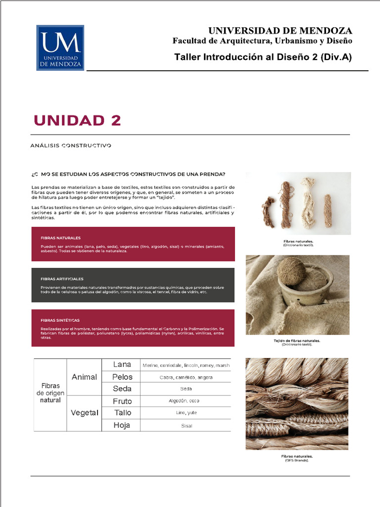 Apunte Fibras - Taller TID II | PDF