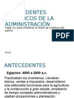 ANTECEDENTES HISTÓRICOS DE LA ADMINISTRACIÓN