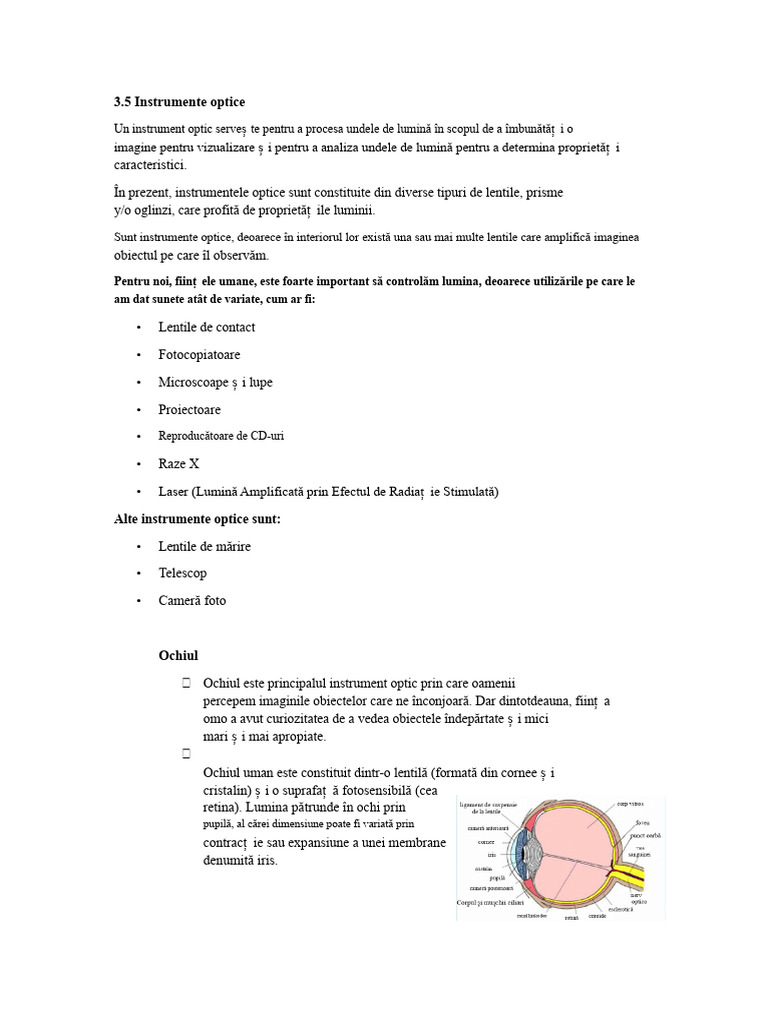 3.5 Instrumente Optice | PDF