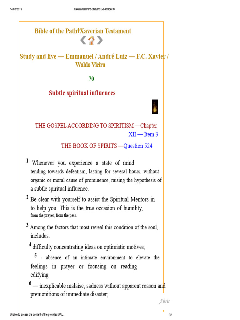 Xaverian Testament - Study and Live - Chapter 70, 40 and 5 | PDF