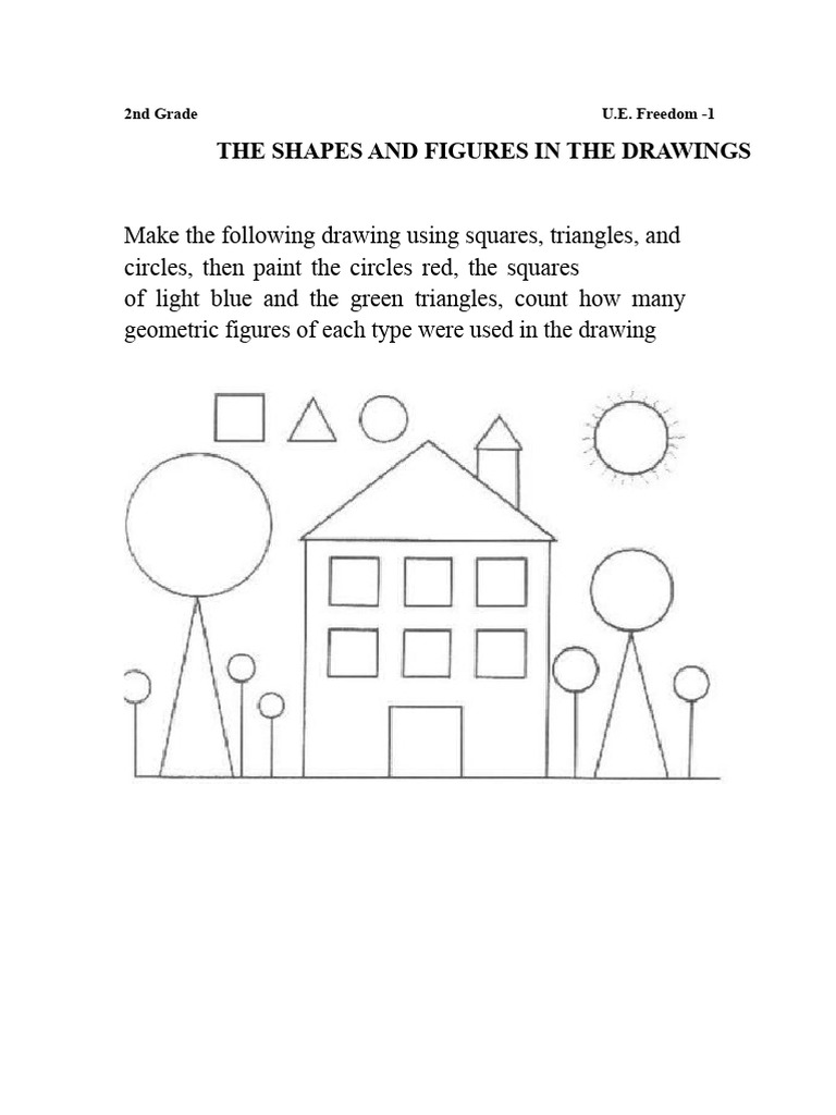 Drawings With Geometric Shapes | PDF