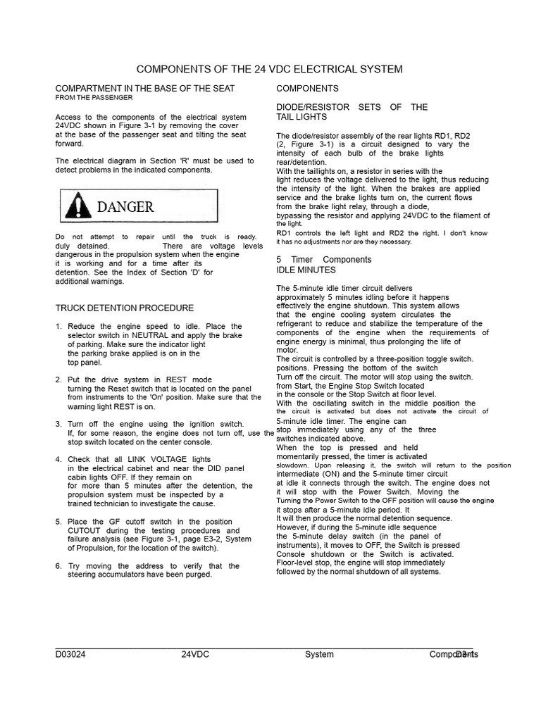 24VDC Electrical System Components | PDF | Relay | Switch