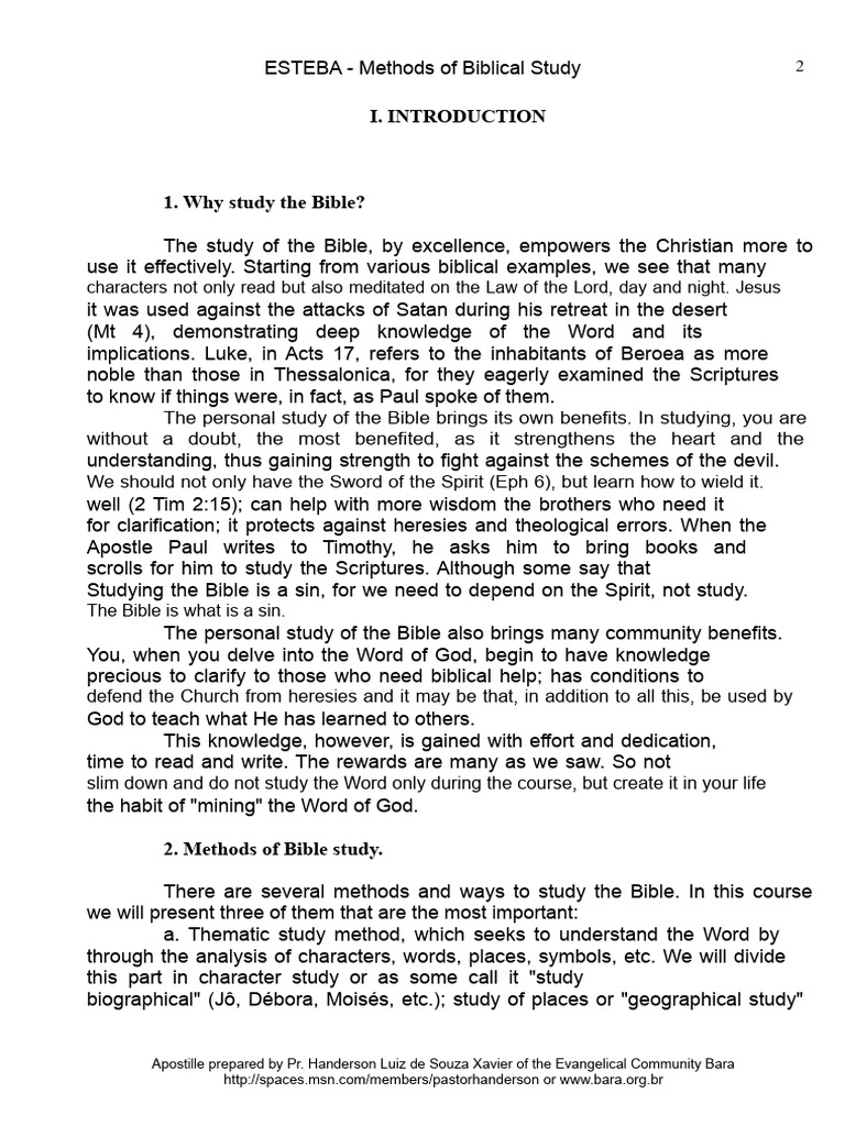 Biblical Study Methods Explained | PDF | Justification (Theology ...