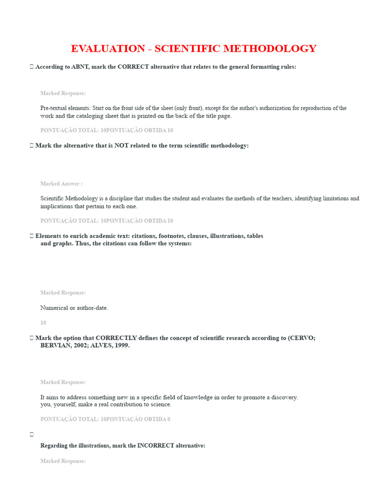 Scientific Methodology Evaluation Guide | PDF | Knowledge | Mathematics
