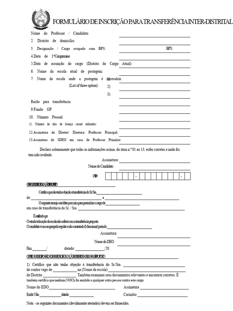 1587787910transferência Inter Distrital Proforma | PDF
