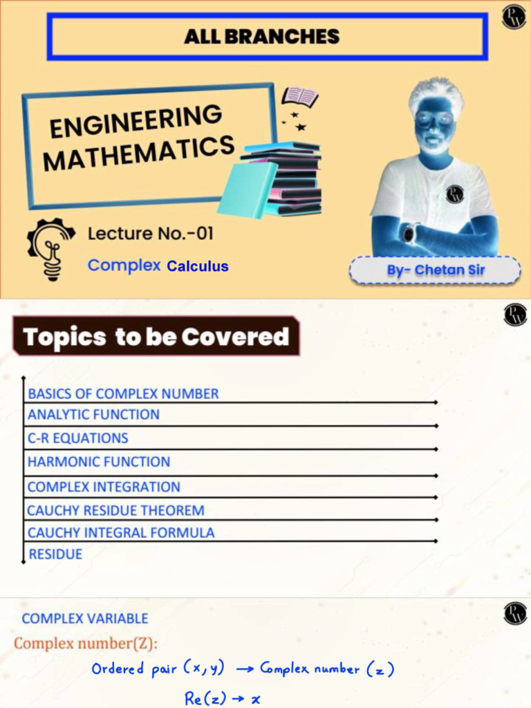 Complex Calculus 01 - Class Notes | PDF