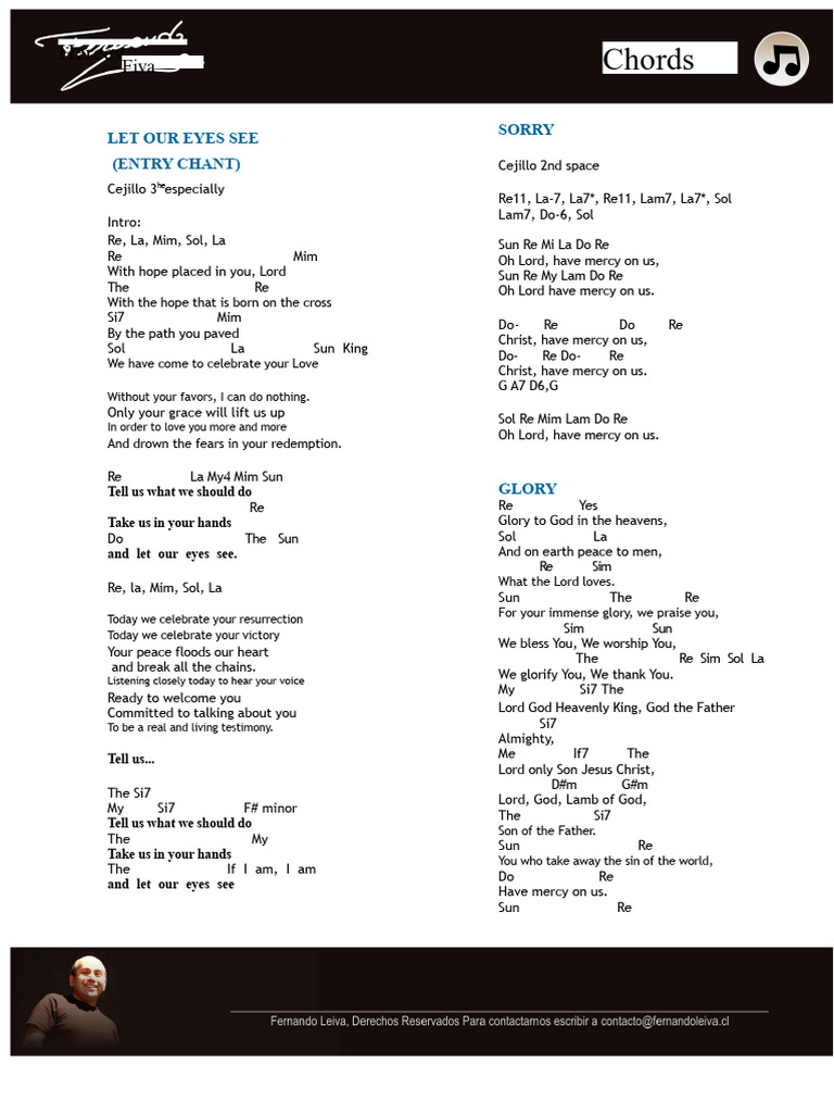 Worship Song Lyrics and Chants | PDF | God In Christianity | Glory ...
