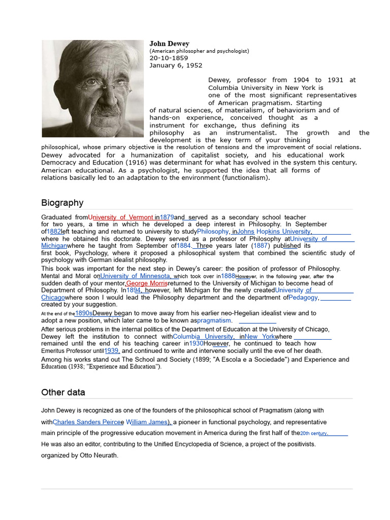 John Dewey: Pragmatism and Education | PDF | John Dewey | Pragmatism