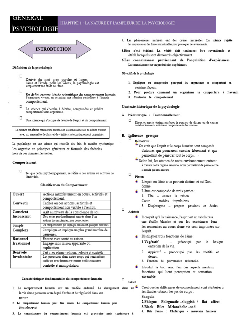 Introduction à la psychologie scientifique | PDF | Psychologie | Âme