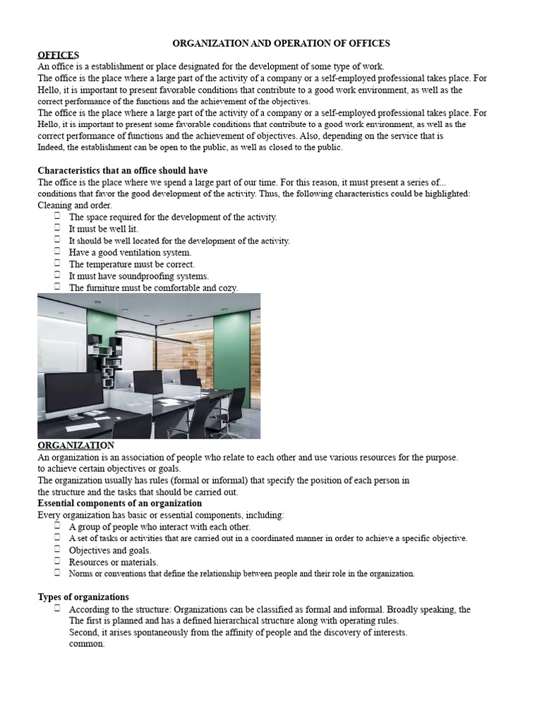 Organization and Functioning of Offices | PDF | Nonprofit Organization ...