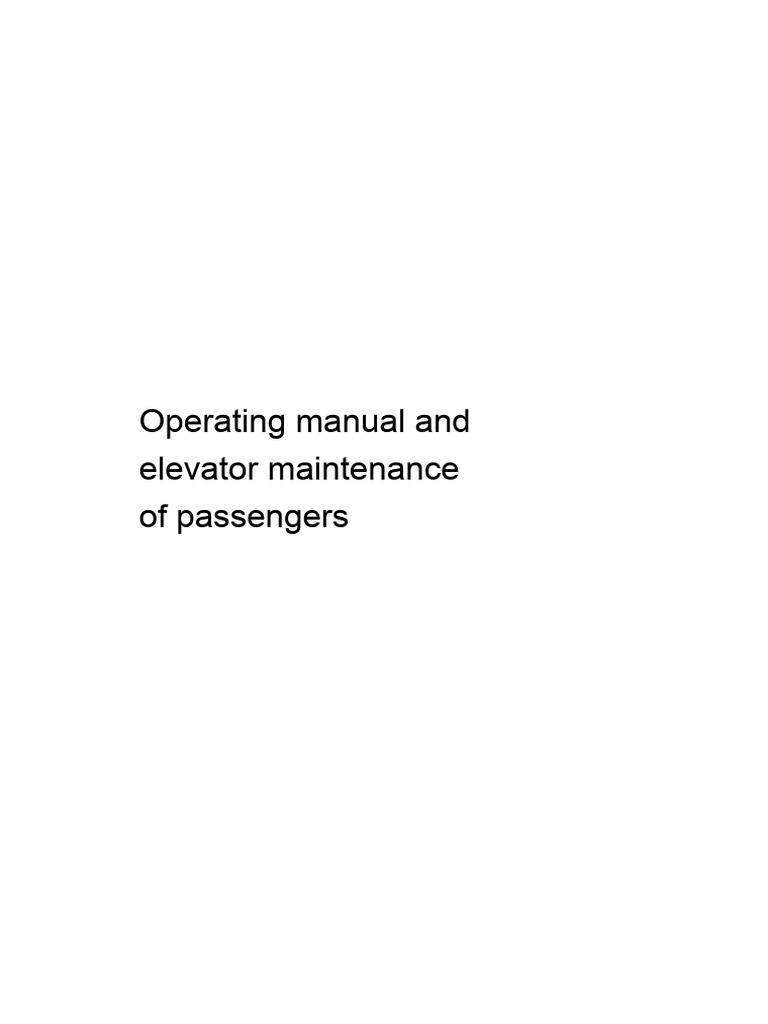 KINETEK Elevator Maintenance Manual | PDF | Elevator | Door