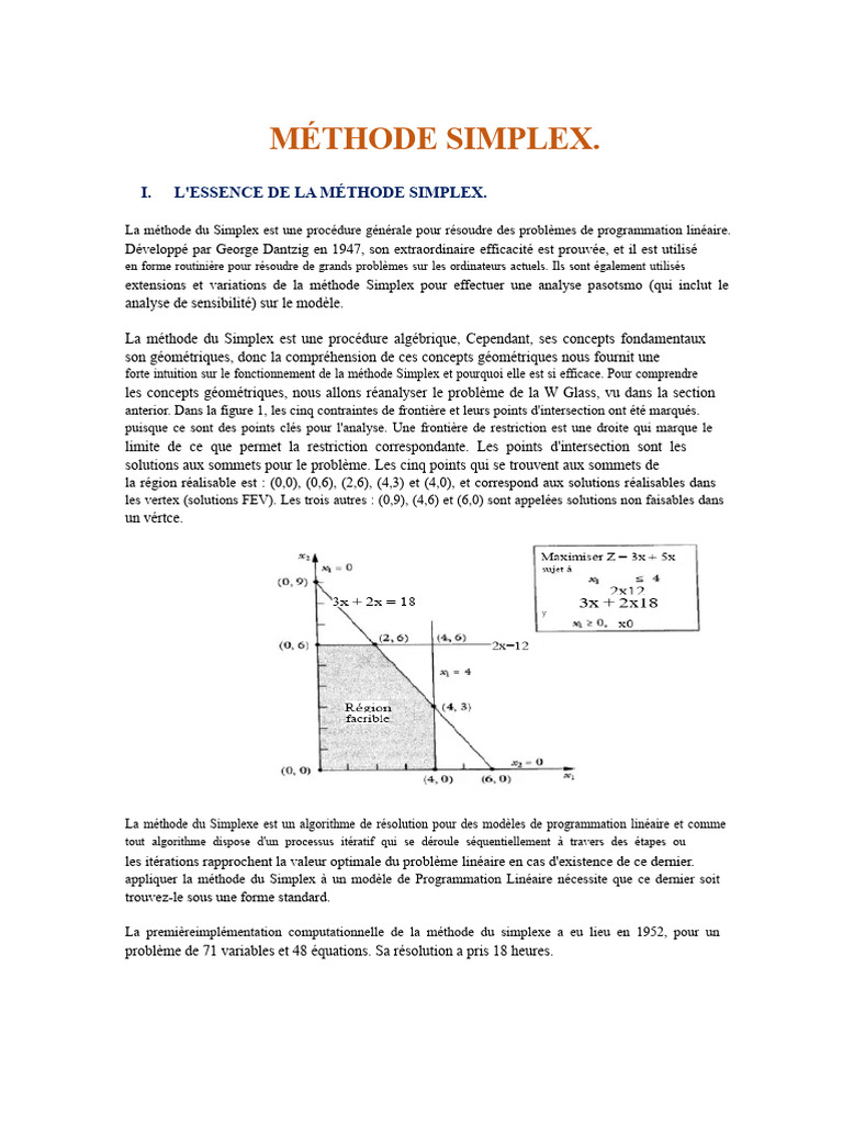 Introduction à la méthode Simplex | PDF | Optimisation linéaire | Équations