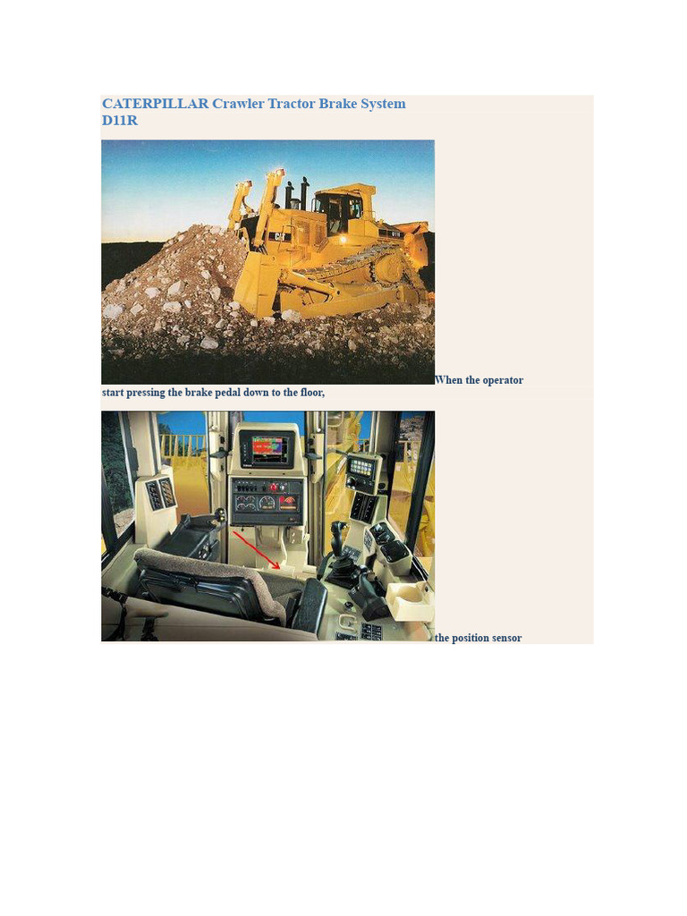 Caterpillar Crawler Tractor Brake System | PDF | Brake | Clutch