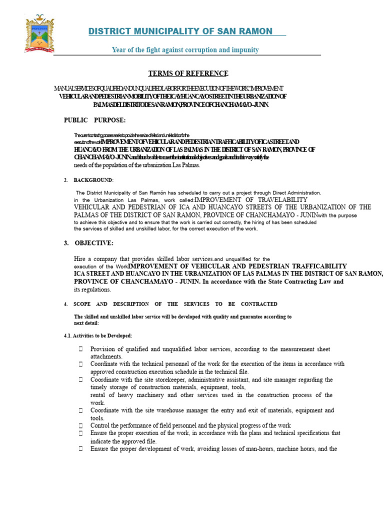 Labor Services for San Ramon Road Project | PDF | Sidewalk | Concrete