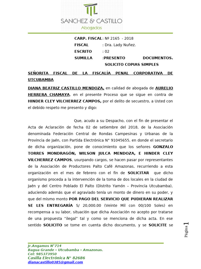 Solicito Secuestro | PDF | Gobierno