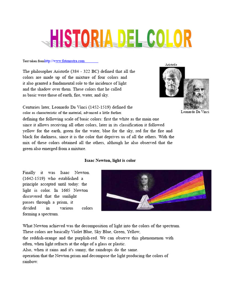 History of Color | PDF | Color | Rgb Color Model