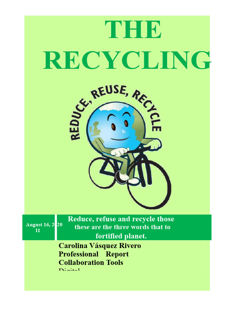 Report On Recycling | PDF | Recycling | Waste