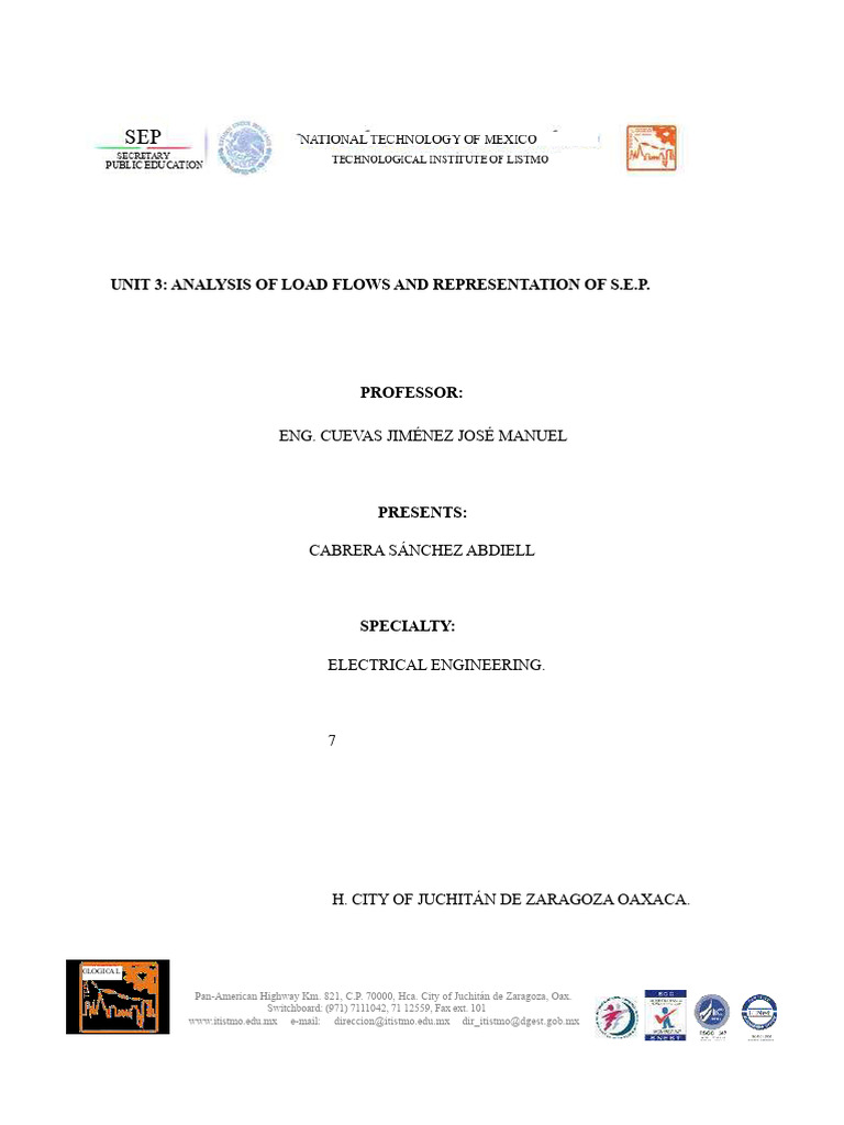 Load Flow Analysis in Electrical Systems | PDF | Mathematical Objects ...