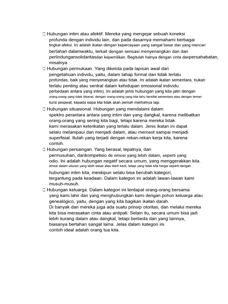 Jenis-Jenis Hubungan Interpersonal | PDF