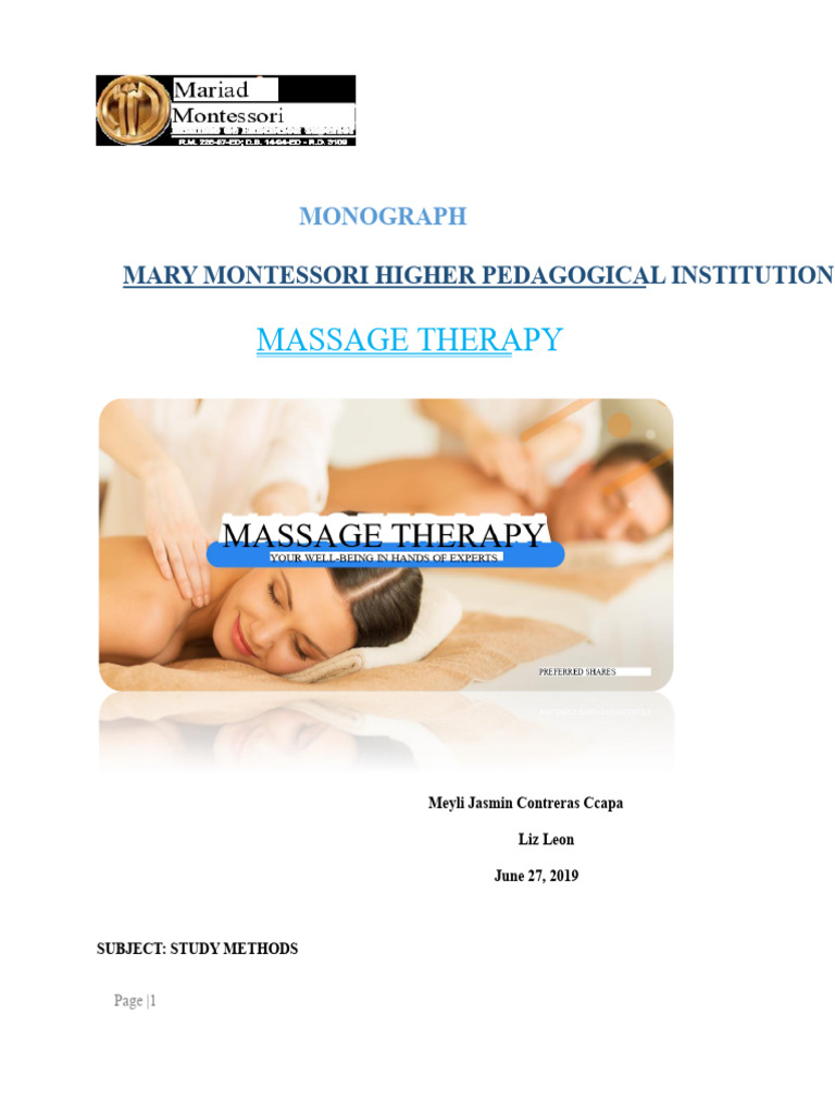 Comprehensive Guide to Massage Therapy | PDF | Massage | Breathing