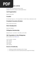 Iglesia Ni Cristo Profile