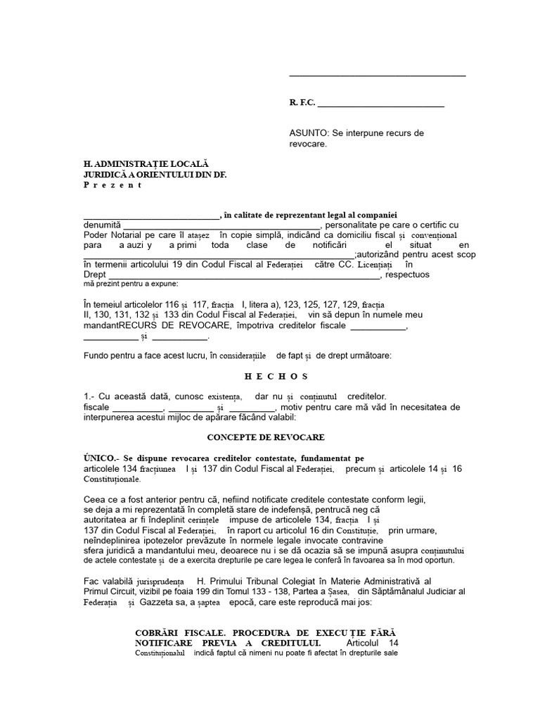 Recurs de Revocare | PDF