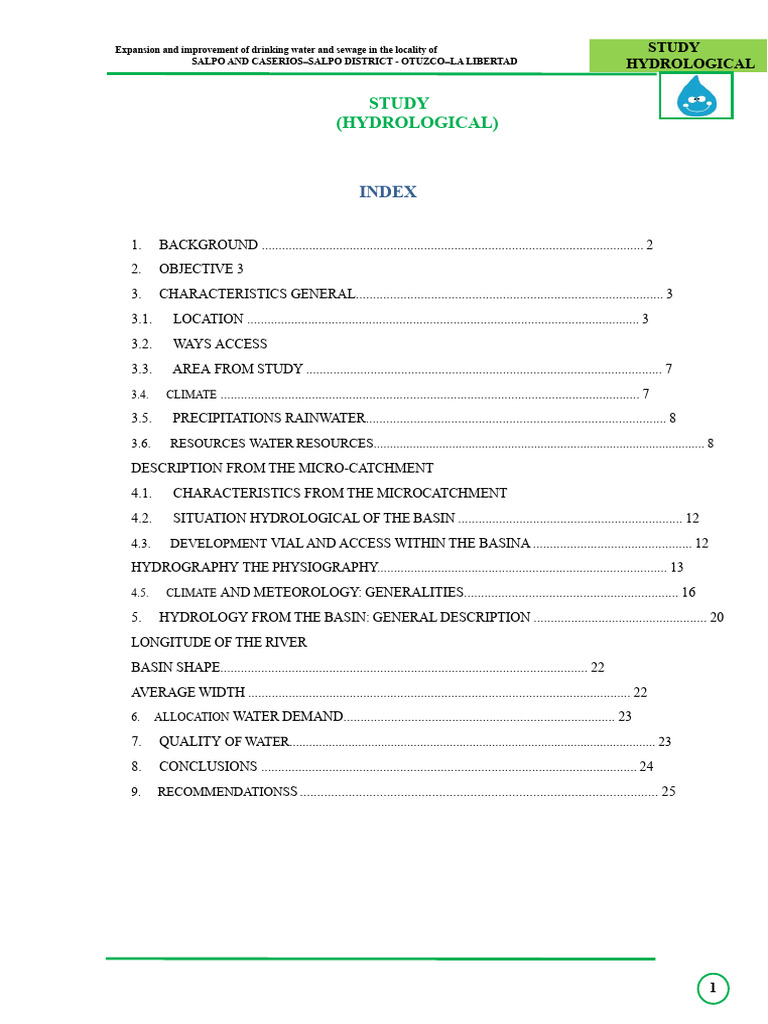 Hydrological Study | PDF | Drainage Basin | River