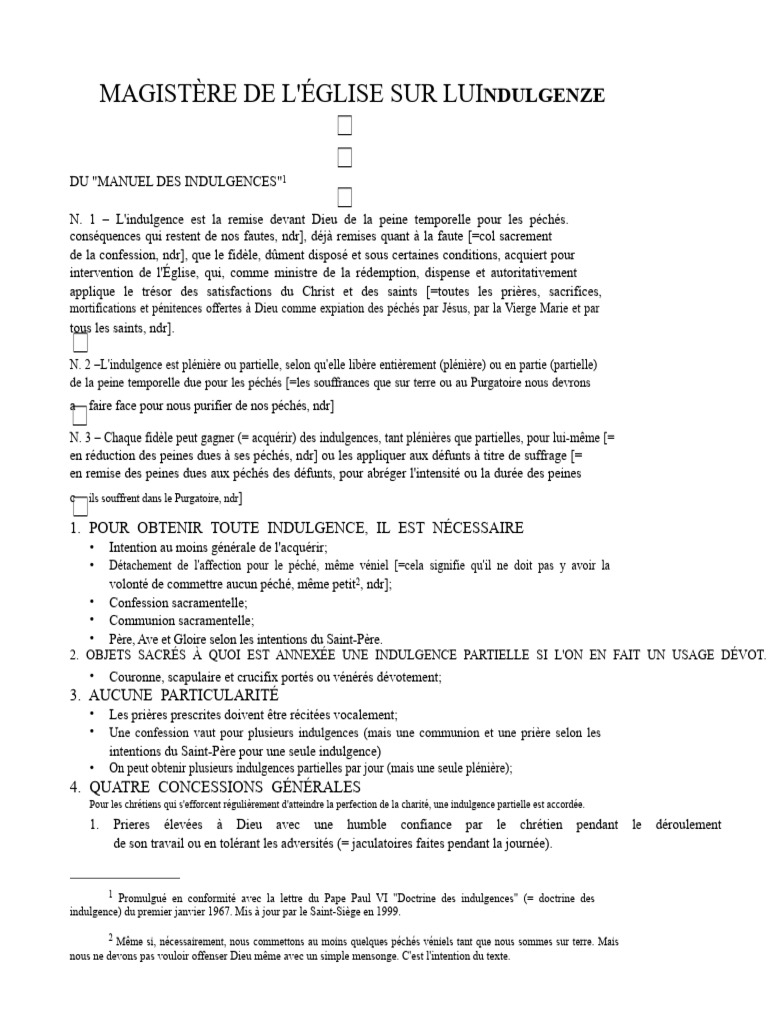 Indulgences : Guide et Conditions | PDF | Indulgence (catholicisme ...
