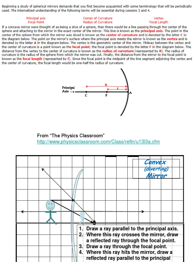 Ray Diagram Techniques for Mirrors | PDF
