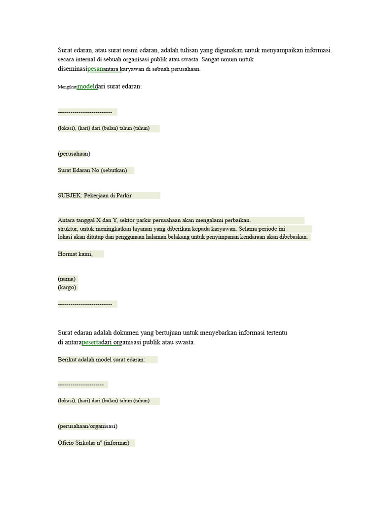 Panduan Menulis Surat Edaran Efektif | PDF