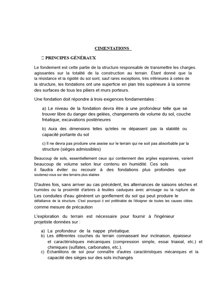 Poutres de fondation en cimentations | PDF | Fondation (construction ...