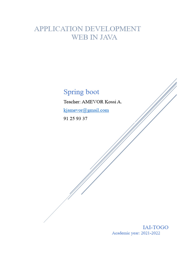 Java Web App Development with Spring Boot | PDF | Databases | Class ...