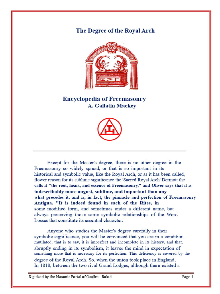 The Degree of The Royal Arch | PDF | Freemasonry | Titles