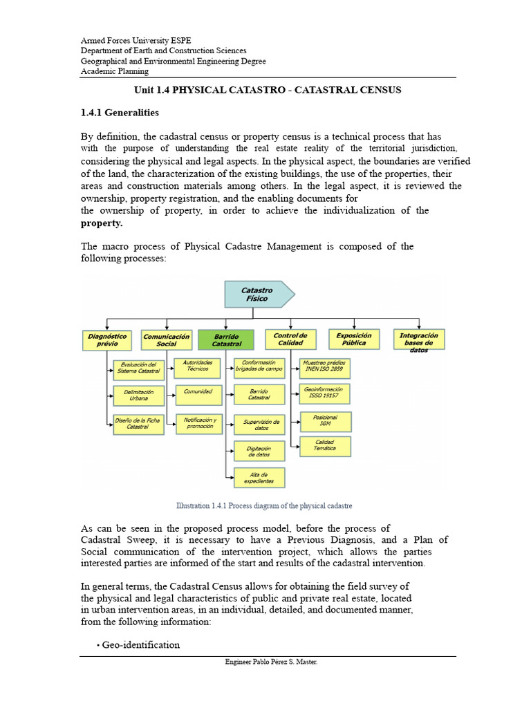 Unit 1.4 Cadastral Census | PDF