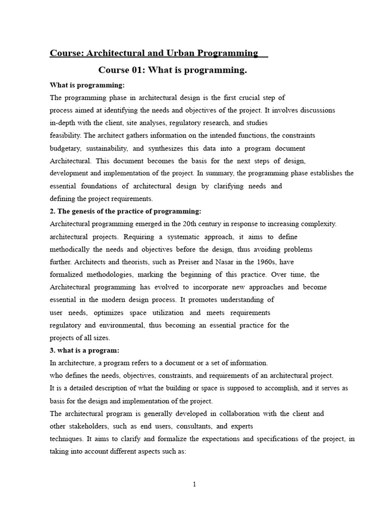 Architectural Programming Essentials | PDF | Infrastructure | Urban ...