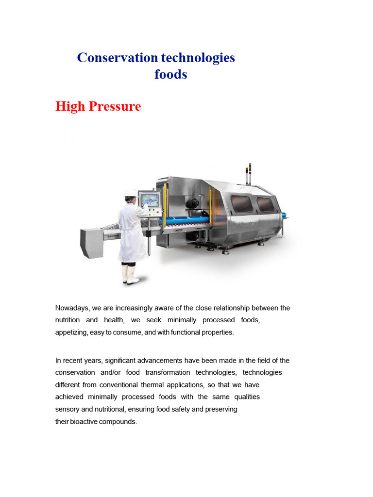Innovative Food Preservation Technologies | PDF | Ionizing Radiation ...