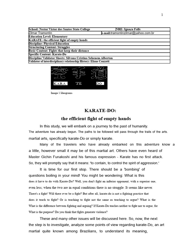 KARATE-DO - For Children PDF | PDF | Karate