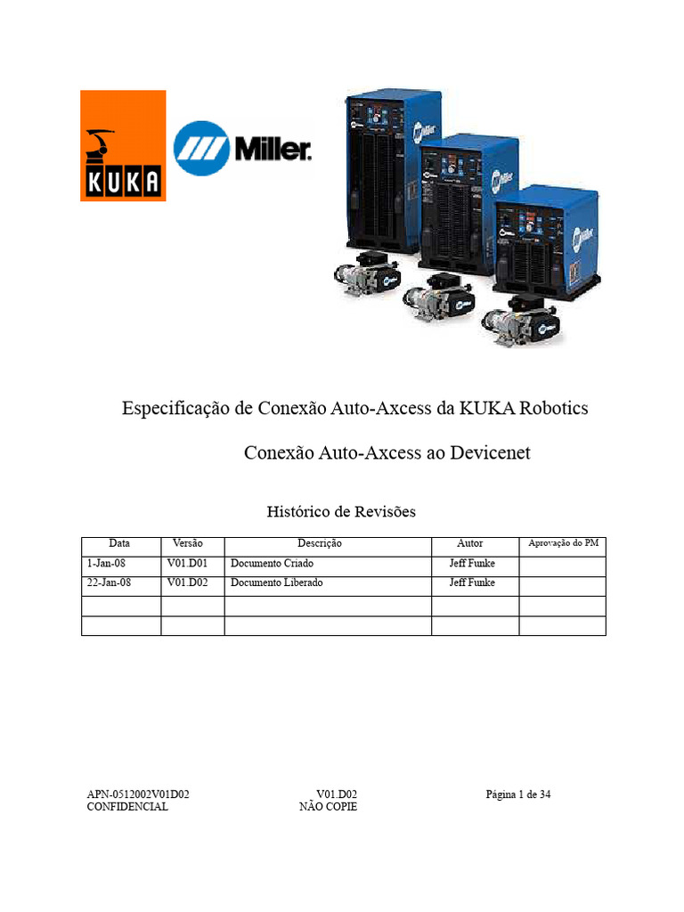 Conexão Auto-Axcess KUKA ao Devicenet | PDF | Conector elétrico | Fonte ...