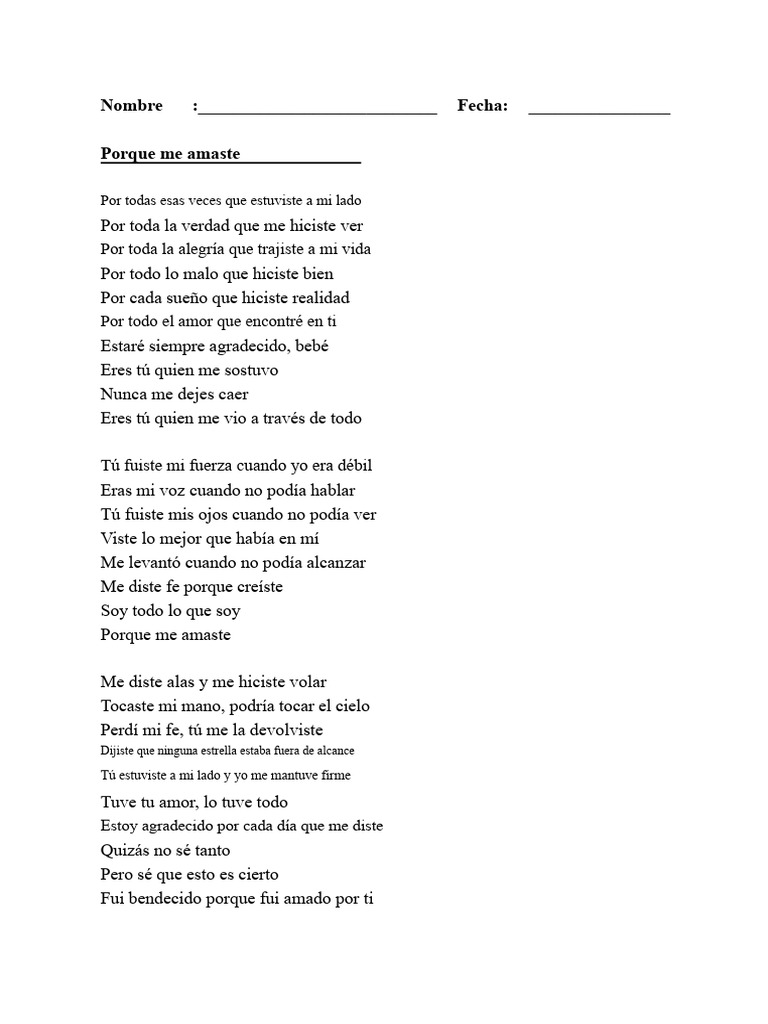 5.1 Letra de Canción | PDF