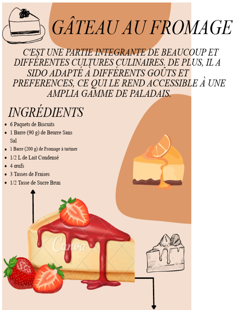 Recette de Gâteau au Fromage Délicieux | PDF