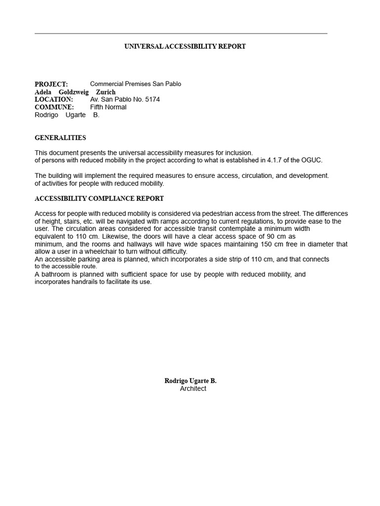 Universal Accessibility Report | PDF
