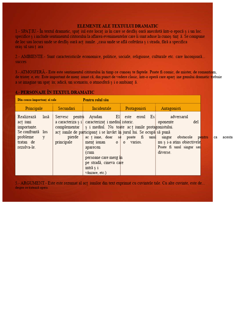 Elemente Ale Textului Dramatic | PDF