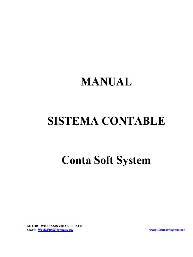 Manual de Usuario Conta Soft System | PDF | Contabilidad | Depreciación