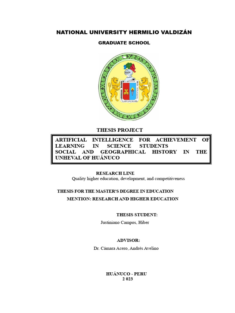 Master's Thesis Project | PDF | Artificial Intelligence | Intelligence ...