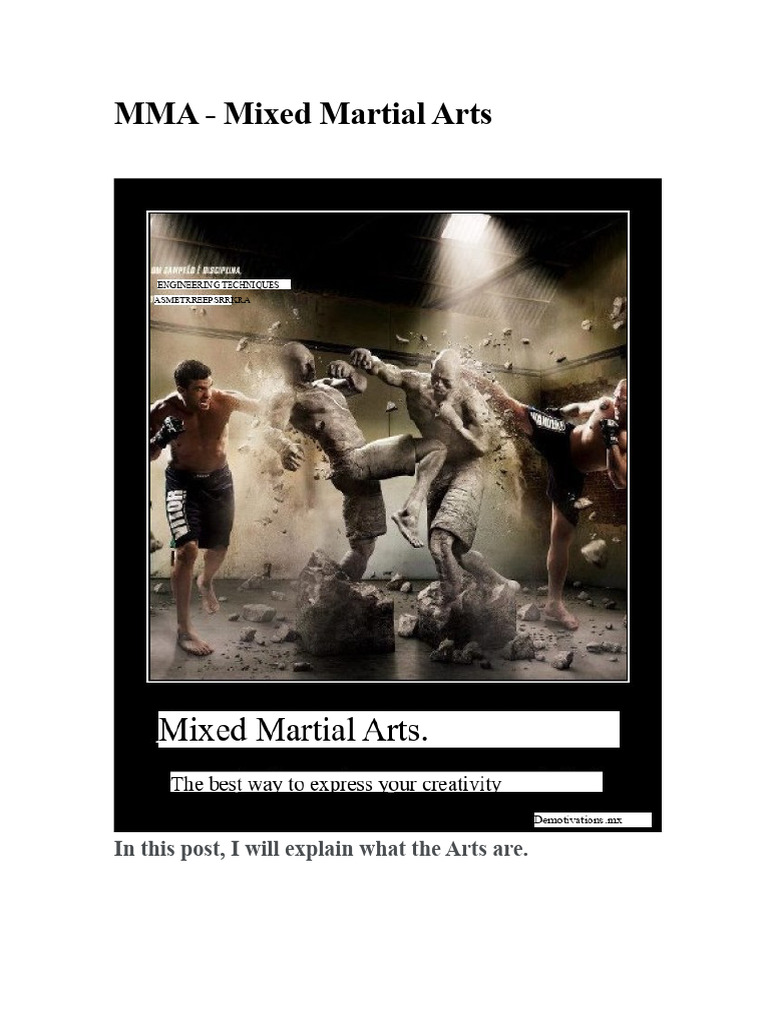 MMA - Mixed Martial Arts: in This Post, I Will Explain What The Arts ...