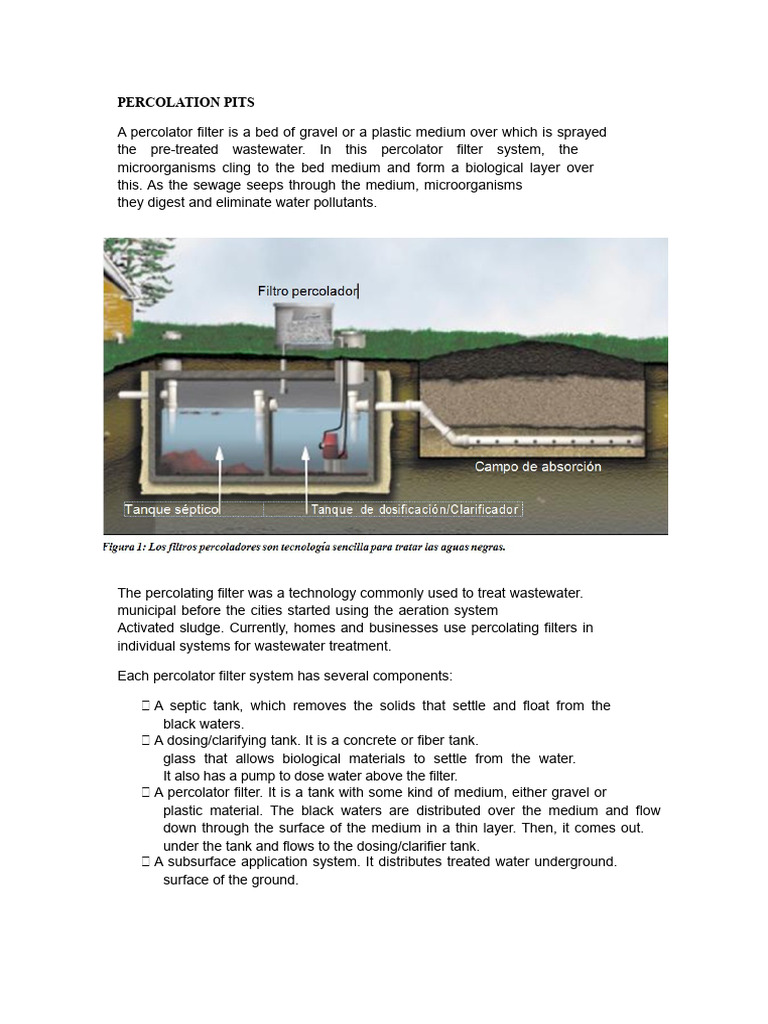 Percolation Pits for Wastewater Treatment | PDF | Sewage Treatment ...