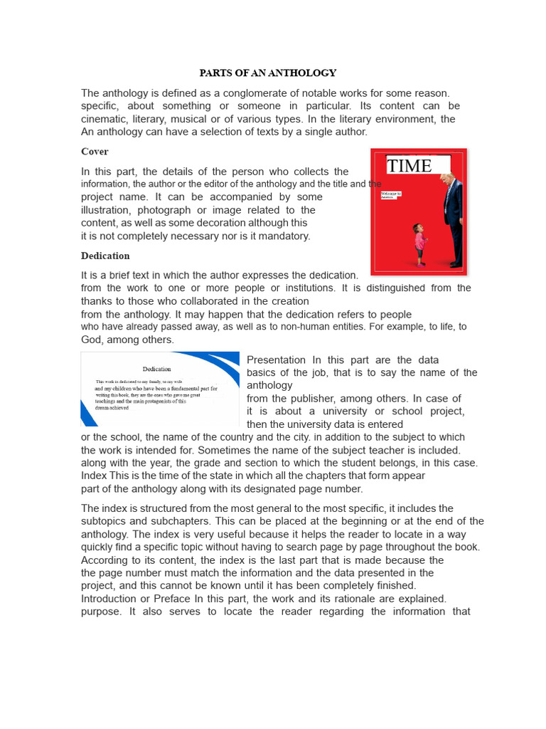 Parts of An Anthology | PDF | Writing